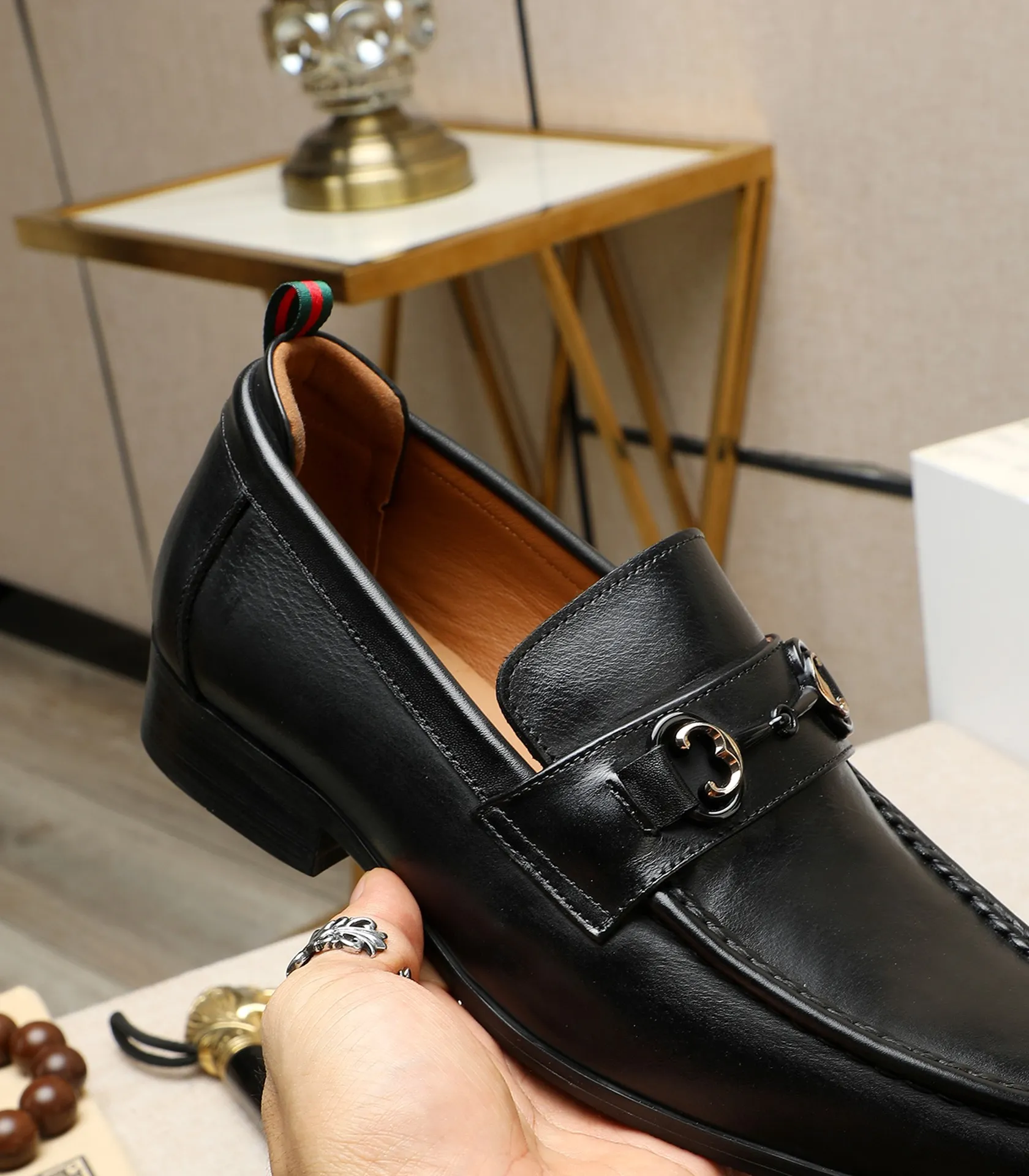 Men's shoes 💰500 📛📛Original (water-dyed cow lining) GUCCI official website formal shoes 🌀 Italian 🇮🇹 imported cowhide ➕ top imported water-dyed cowhide lining 💋 fine handmade original bottom, the real thing looks better when photographed in person Standard size 38-44